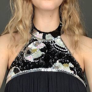 Vintage Beaded silk Nina Austin dress